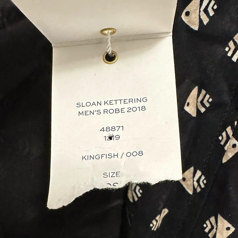 NWT Tory Burch Sloan Kettering Robe 2018 King Fish Print Cotton OS limited RARE